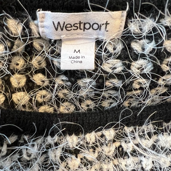 Fuzzy black and white sweater. - Picture 4 of 4